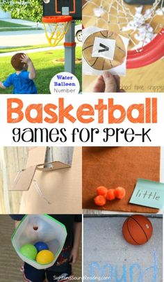 basketball games for prek - k are perfect for the little ones to play with