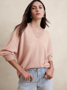 Caro Lightweight Cashmere V-Neck Sweater | Banana Republic Simplify Wardrobe, I Fall To Pieces, Support Local Farmers, Natural Resources, Cashmere Sweater, V Neck Sweater, Low Cut, Vneck Sweater, Neck Sweater