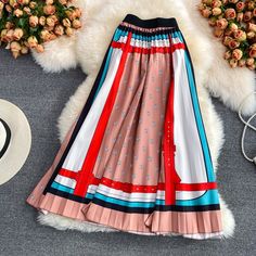 Item Size   Skirts One Size:Length 80cm;Waist 60-80cm;Hip /cm;   Tips:1 inch = 2.54 CM, 1 CM = 0.39 inch size may have 1-2CM errors because of manual measuremt How to measure size .Do not select directly according to your habits.   Product Description Model Show Multicolor Winter Skirt, Red High-waist Pleated Skirt For Spring, Winter Midi Skirt With Elastic Waistband, Knit Lace Dress, Print Skirts, Long Maxi Skirt, Skirts Women, Club Party Dresses, Model Show