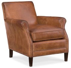 American Home Furniture | Hooker Furniture - Royce Club Chair Hooker Furniture Living Room, Cheap Living Room Furniture, Leather Club Chairs, Best Leather, Hooker Furniture, Decor Guide, Club Chair, Leather Armchair, Cheap Home Decor