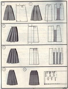 the instructions for how to sew a skirt with pleated edges and long sleeves