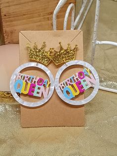 Birthday Earrings-Birthday Queen Birthday Earrings, Crafted Earrings, Our Birthday, Birthday Queen, Your Special, Birthday Outfit, Feel Confident, Birthday Celebration, Special Day