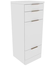 a white cabinet with two drawers on the bottom and one drawer open to reveal something