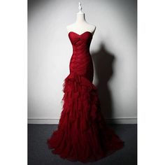 Gothic Burgundy Mermaid Wedding Dress with Ruffled Tulle - Elegant Bridal Gown Plus Size - WonderlandByLilian Burgundy Evening Dress For Wedding, Floor-length Burgundy Ball Gown For Wedding, Burgundy Floor-length Ball Gown For Wedding, Elegant Burgundy Ball Gown For Wedding, Burgundy Tulle Wedding Gown, Wedding Burgundy Tulle Gown, Sweetheart Neckline Mermaid Dress With Ruffles For Wedding, Sweetheart Neckline Mermaid Wedding Dress With Ruffles, Wedding Mermaid Dress With Sweetheart Neckline And Ruffles