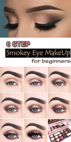 Makeup & Beauty // Smokey eye makeup tutorial for beginners. Smokey Eye Makeup Video, Eye Makeup Step By Step, Smokey Eye Makeup Steps, Burgundy Eye Makeup, Makeup For Small Eyes, Brown Smokey Eye Makeup, Almond Eye Makeup