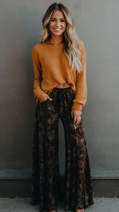 Hippy Casual Outfits, Easy Fall Outfits For Work, Professional Boho Outfits Women, Modern Witchy Fashion, Winter Witch Aesthetic Fashion, Edgy Boho Outfits Winter, Summer Dress To Fall Outfit, Fall Witch Aesthetic Outfits, Boho Outfits For Work