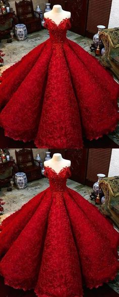 Our Email Address:MeetBeauty@outlook.comHow to Order:How to choose color after purchaseStep 1: click on Ball Gown Red, Dress Sweet 16, Red Ball Gowns, Dress With Beads, Quinceñera Dresses, Red Ball Gown, Red Quinceanera Dresses, Gown Red, Simple Prom Dress