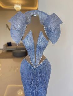 Haute Couture sequin long baby blue dress Narrow V-shaped bust to the waist length Straight-fitted Transparent at the both sides of the thighs. All our dresses are custom made. It takes three weeks once the order is placed to ship to you. Please contact us on WhatsApp to discuss your measurement. Long Baby Blue Dress, Minna Fashion, Baby Blue Dress, Baby Blue Dresses, Dress Suits For Men, Glamour Dress, Fantasy Gowns, Evening Dresses Cocktail, Gala Dresses