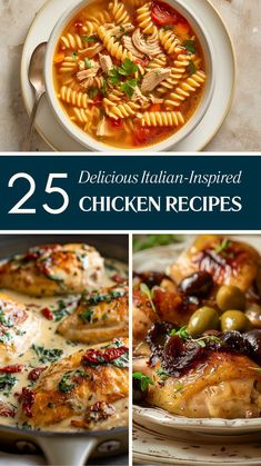 25 delicious italian inspired chicken recipes that you can make in less than 20 minutes or less