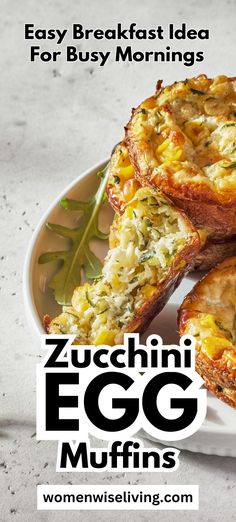 Golden-brown zucchini egg muffins topped with fresh herbs, arranged on a white plate with zucchini slices and a fork beside them. Zucchini Egg Muffins, Zucchini Egg, Zucchini Breakfast, Zucchini Cheese, Egg Muffins Recipe, Fresh Zucchini, Quick Breakfast Recipes, Protein Muffins, Easy Zucchini