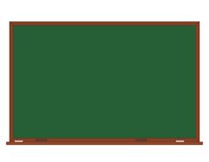 an empty blackboard on a white background