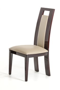 Two 42' Leatherette and Wood Dining Chair Brown Furniture Bedroom, Brown Dining Room, Dining Chair Design, Chaise Design, Cool Ideas, Dining Table Design, Wood Dining Chairs, Outdoor Dining Furniture, Leather Dining