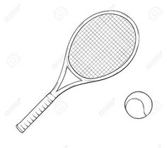 a tennis racket and ball on a white background stock photo, images and royalty