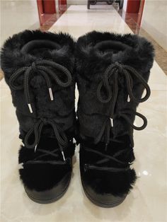 Kawaii Aesthetic Coquette Womens White Winter Boots – The Kawaii Factory Fluffy Casual Winter Boots, Casual Fluffy Winter Boots, Cute Lace-up Winter Boots, Cute Black Lace-up Boots, Casual Fluffy Boots With Round Toe, Cute Winter Outdoor Boots, Cute Outdoor Winter Boots, Cute Winter Boots For Outdoor, Cute Outdoor Boots For Winter