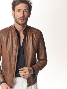 Parker Gregory for the Massimo Dutti Spring Summer 2017 Lookbook Stylish Mens Fashion, Men's Wear, Effortless Elegance, Spring Summer 2017, Leather Jacket Men