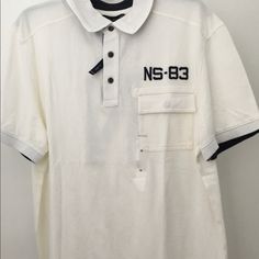 100 Percent Cotton Short Sleeves Pocket Left Side White Polo Shirt With Pockets, White Sporty Tops With Pockets, White Cotton Polo Shirt With Pockets, Casual White Polo Shirt With Pockets, Polo Shirt Dress, Blue Long Sleeve Shirt, Printed Polo Shirts, Slim Fit Polo, Red Shorts