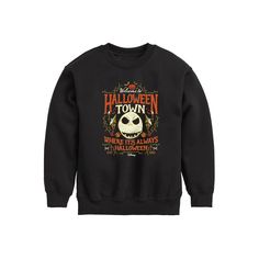 a black sweatshirt with the words halloween town written on it