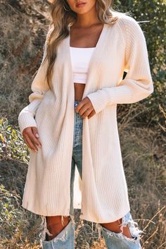 Apricot Solid Color Open Front Cardigan with Tie Cardigan With Tie, Belt Making, Open Front Cardigan, Cardigan Tops, Casual Everyday, Winter Sweaters, Global Fashion, Fall And Winter, Knitting Designs