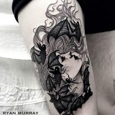 Bat Tats, Bat Artwork, Tattoo Ideas For Guys, Tattoo 2023, Latest Tattoos, Horror Tattoo