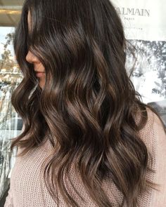 light brown hair Dark Hair Winter, Partial Highlights For Dark Hair, Highlights For Dark Hair, Hair Winter, Partial Highlights, Brunette Balayage, Gorgeous Hair Color