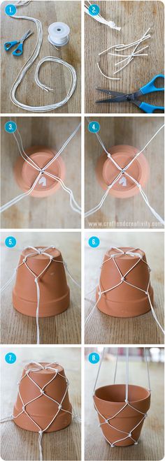 instructions to make a clay pot with wire