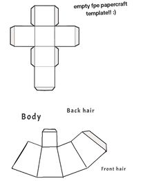 an image of paper crafting instructions for body and hair