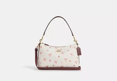 COACH® | Clara Shoulder Bag With Bow Print Coquette Shoulder Bag, Coquette Coach Bag, Coach Coquette Bag, Coach Bow Print Bag, Coach Bow Print, Coach Clara Shoulder Bag, Coach Bow Purse, Cute Everyday Purse, Coach Bow Bag