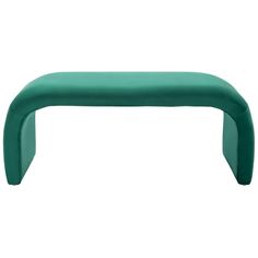 a green bench on a white background