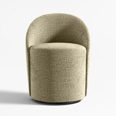 an upholstered chair on a white background with no one in it or someone else