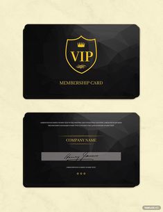 two black and gold business cards with a crown on the top one is for a company