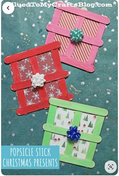 popsicle stick christmas presents made from popsicle sticks