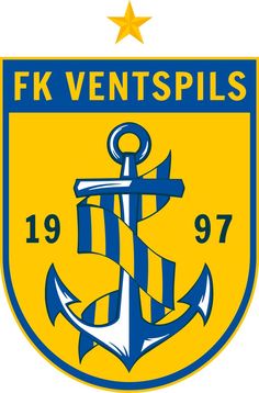 the logo for f k venttspils's soccer team, with an anchor on it