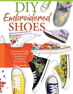 the book cover for diy embroideded shoes