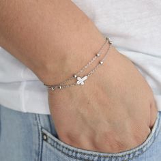 Petite cross bracelet |Sterling silver cross|Modern cross bracelet |Zircon cross bracelet | jewelry cross bracelet , adjustable size, doesn't tarnish, adjustable size with extension 18 + 3 cm. -------------------------------------------------------------- If you want to have your order shipped with express delivery please use this link: - https://etsy.me/3BrafpO Please chose how many items you have purchased in drop down menu so we can proceed with shipping. After purchasing 6 items we will auto Minimalist Sterling Silver Cross Bracelet, Dainty Sterling Silver Cross Bracelet, Silver Bracelet With Cross Pendant As Gift, Silver Cross Rosary Bracelet, Silver Cross Chain Bracelet As Gift, Adjustable Silver Cross Rosary Bracelet, Jewelry Cross, Rosary Bracelet, Sterling Bracelets