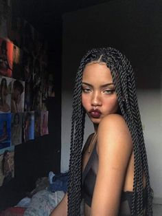 Gelled Hairstyles, Afro Twist, Box Braids Hairstyles For Black Women, Cute Box Braids Hairstyles, Twist Braid Hairstyles, Protective Hairstyles Braids, Women's Hairstyles, Braided Hairstyles For Black Women, African Braids