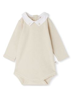 beige organic cotton long sleeves snap-fit fastening rear press-stud fastening This item is made from at least 50% organic materials. Learn more about what makes a product Conscious on our Conscious Criteria page Dress With Jean Jacket, Baby Boy Accessories, Gucci Kids, Dolce And Gabbana Kids, Organic Materials, Boys Accessories, Stella Mccartney Kids, Skirted Swimwear, Baby Wearing