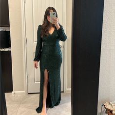 Perfect For A Fall Or Winter Wedding Guest Dress. Never Been Worn. Winter Wedding Guest, Green Sequin Dress, Winter Wedding Guest Dress, Winter Wedding Guests, Xscape Dresses, Dresses Green, Green Sequins, Guest Dress, Sequin Dress