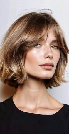 Short Hair Not Bob, Middle Part Bob Curtain Bangs, Blond Bob Hairstyles For Black Women, French Bob With Layers, Bob Hair 2024, Bob Hairdos Ideas, Short Ginger Bob, Short Hairstyles 2024, Short Bob Styling Ideas