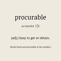 the words procurbable are written in different languages