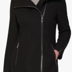 Calvin Klein Women’s Jacket, Brand New With Tags Casual Black Outerwear For Commuting, Calvin Klein Outerwear For Fall Cold Weather, Calvin Klein Fall Outerwear For Cold Weather, Calvin Klein Outerwear For Cold Weather In Fall, Black Winter Commuting Outerwear, Fitted Calvin Klein Outerwear For Fall, Black Outerwear With Zipper Closure For Work, Black Zipper Closure Outerwear For Work, Calvin Klein Fitted Fall Outerwear