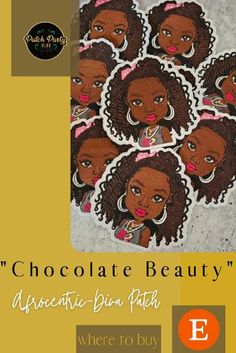 chocolate beauty stickers with the words, where to buy? on it and an image of