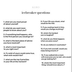 an image of a poem with the words icebreakerr questions