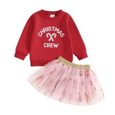 PRICES MAY VARY. Soft Material: Christmas baby girl outfit are made of cotton blend; which is soft; lightweight; and durable. Toddler girl Christmas dress are comfortable for your little one Classic Design: Toddler Christmas outfit; Christmas outfit baby girl. Baby girls christmas sweatshirt; toddler candy tutu skirt. Your daughter will get tons of compliments in toddler 2 piece outfits girl Occasions: Christmas dresses for toddler; Christmas outfit toddler girl are good for Christmas party; Chr Toddler Girl Christmas Outfits, Girl Christmas Outfit, Summer Outfit Accessories, Tulle Skirts Outfit, Outfit Baby Girl, Girls Christmas Outfits, Baby Christmas Outfit