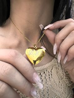 Custom HEART NECKLACE Features Gold Filled (Tarnish- resistant for years) Waterproof Necklace size is adjustable. (16" to 24") Gold Tarnish-resistant Locket Necklace Gift, Valentine's Day Gold Locket Necklace, Personalized Heart Cut Locket Necklace For Valentine's Day, Gold Heart-cut Locket Necklace For Gift, Gold Locket Necklace With Clavicle Chain As Gift, Heart Pendant Locket Necklace Gift, Gold Locket Necklace With Adjustable Chain For Valentine's Day, Valentine's Day Gold Locket Necklace With Adjustable Chain, Gold Heart Necklace For Valentine's Day Personalized Gift