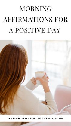 Morning affirmations for a positive day Daily Affirmations For Moms, Quotes Universe, Self Care Basket