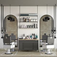 the salon is clean and ready for customers to use