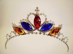 DO NOT COPY - ORIGINAL DESIGN BY LIKE THE STARS, 2016 Snow White Crown, Snow White Tiara,Princess Snow White Headband Tiara ,Red blue yellow Tiara, Snow White Rhinestone Tiara, Descendants Tiara. Very High Quality METAL CRYSTAL TIARA Especially Designed For MAXIMUM COMFORT - ONE SIZE fit Toddler ,Children and Adults:) Very Comfortable to wear - just like regular headband - NO hair comb in the end FOR FOR MAXIMUM COMFORT With this Especially Design your princess can wear it all day long with no w Snow White Crown, Snow White Headband, White Tiara, Snow White Wedding, Red Hair Accessories, Bridal Crown Tiara, Birthday Crowns, Yellow Headband, Snow White Birthday