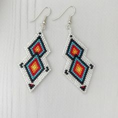 Bohemian Gray Dangle Jewelry, Bohemian Gray Dangle Earrings, Bohemian Gray Beaded Jewelry, Diy Seed Bead Earrings, Beaded Earrings Tutorials, Earring Tutorial, Seed Bead Earrings, May 31, Beading Patterns