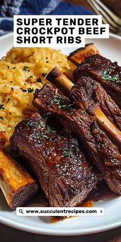 a white plate topped with steak and mashed potatoes