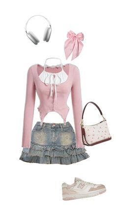 Y2k Pink Outfit, Pink Y2k Outfit, Aesthetic Outfit Ideas, Mode Inspo, Pink Outfits, Really Cute Outfits, Girly Outfits